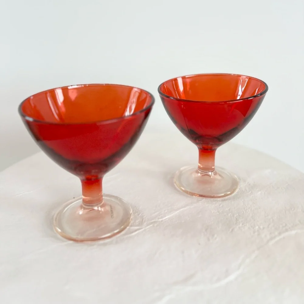 GORGEOUS MID-CENTURY STYLE LEONARDO BARWARE GLASSES MADE IN GERMANY SET OF 2‎